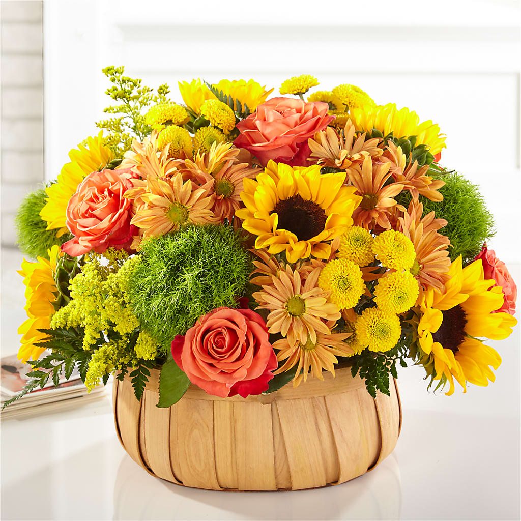 Harvest Sunflower Basket – Flora Bloom, Menifee CA