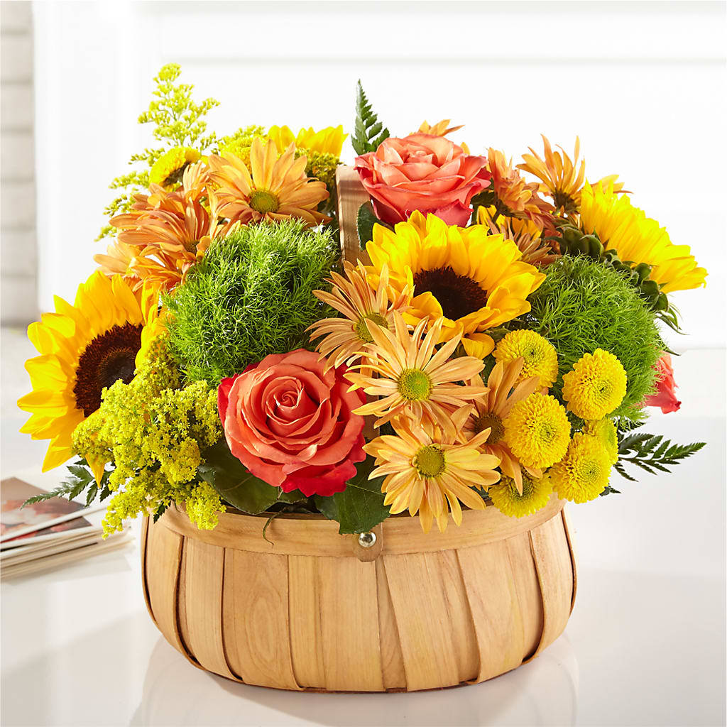 Harvest Sunflower Basket – Flora Bloom, Menifee CA
