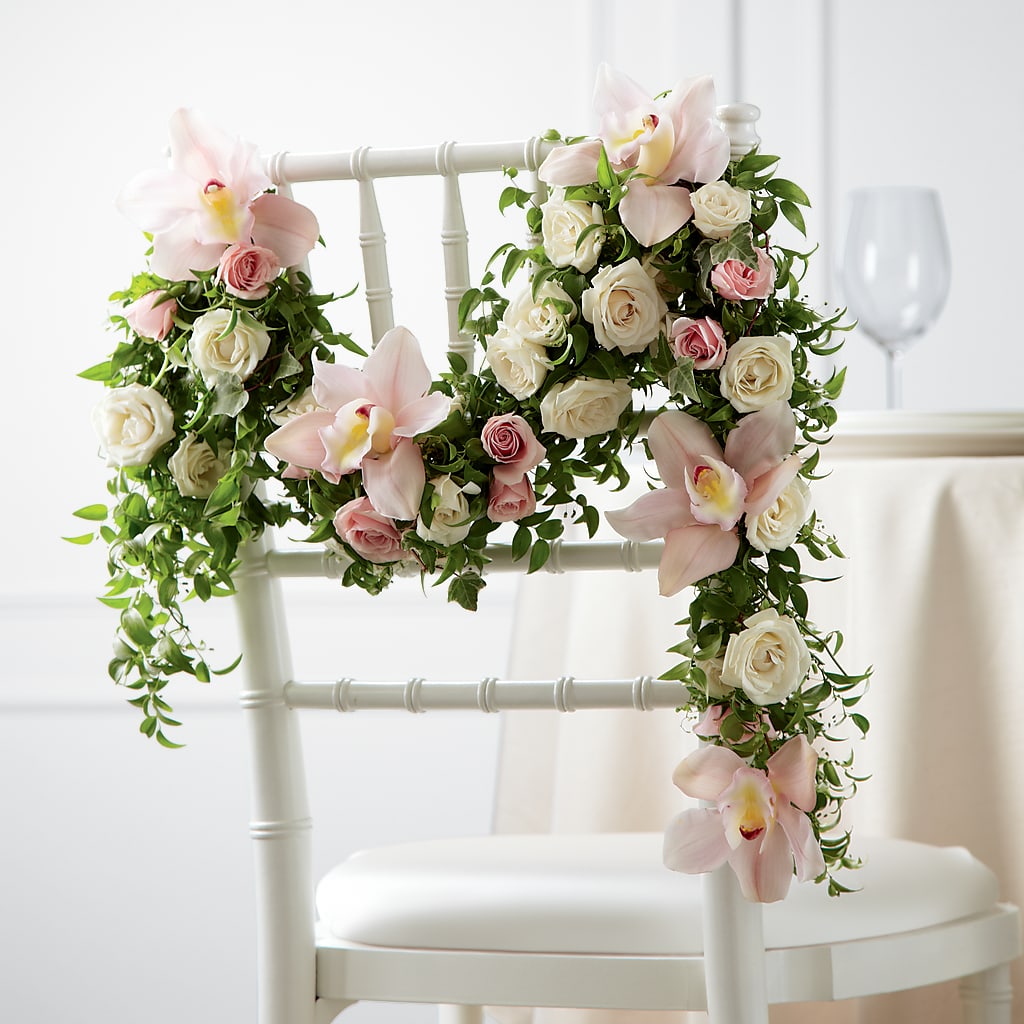 Orchid Rose Chair Décor – Flora Bloom, Menifee CA