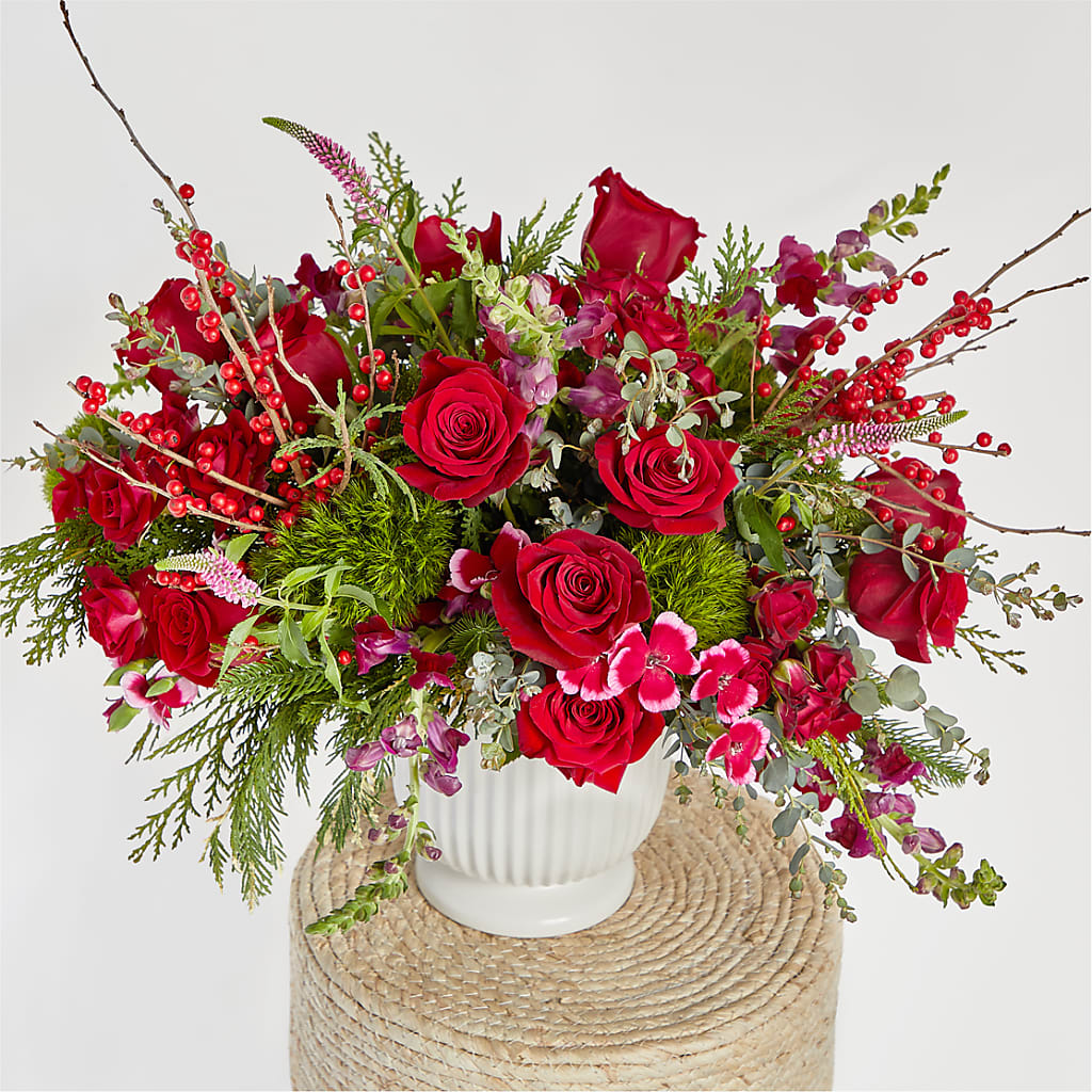 Big Red Bow Bouquet –  Flora Bloom, Menifee CA