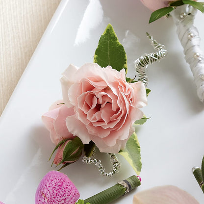 Pink Spray Rose Boutonniere –  Flora Bloom, Menifee CA