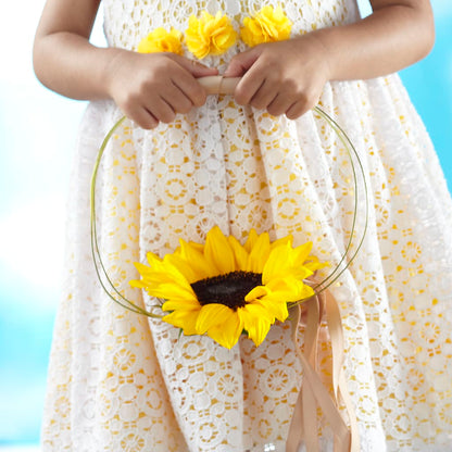 Sweet Sunshine Flower Girl Bouquet –  Flora Bloom, Menifee CA